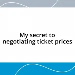 My secret to negotiating ticket prices